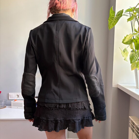 Zip73 Black gray deconstructed Structured Blazer … - image 7