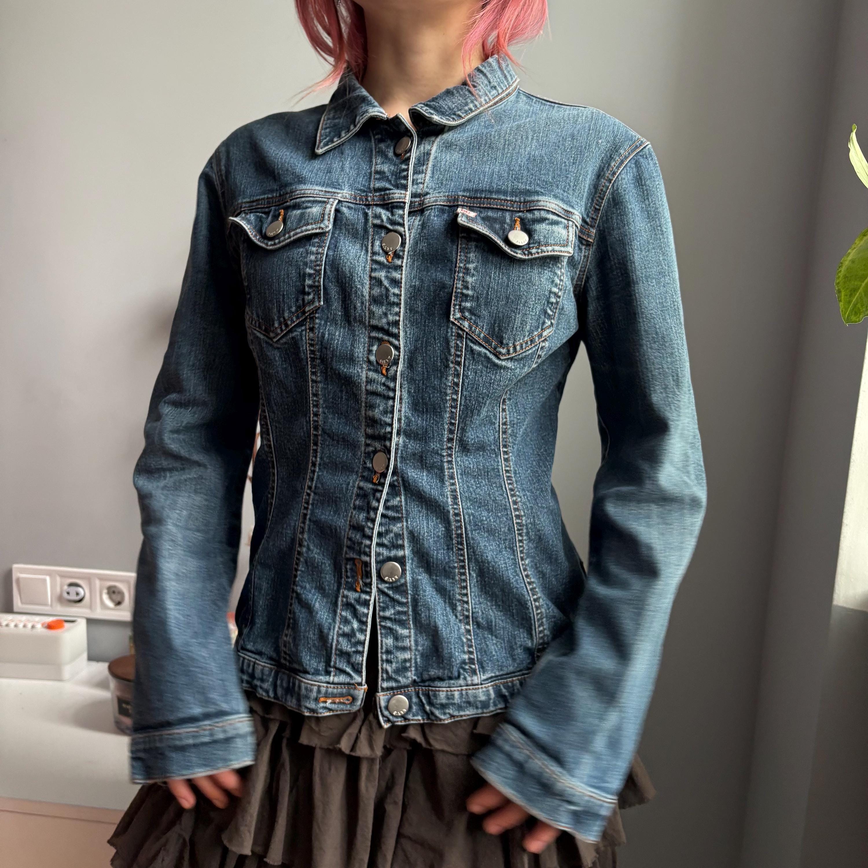 Vintage Miss Sixty Fitted Washed Out Denim Jacket – Y2K 90s