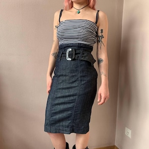 MISS SIXTY Seaman denim buisjurk rok