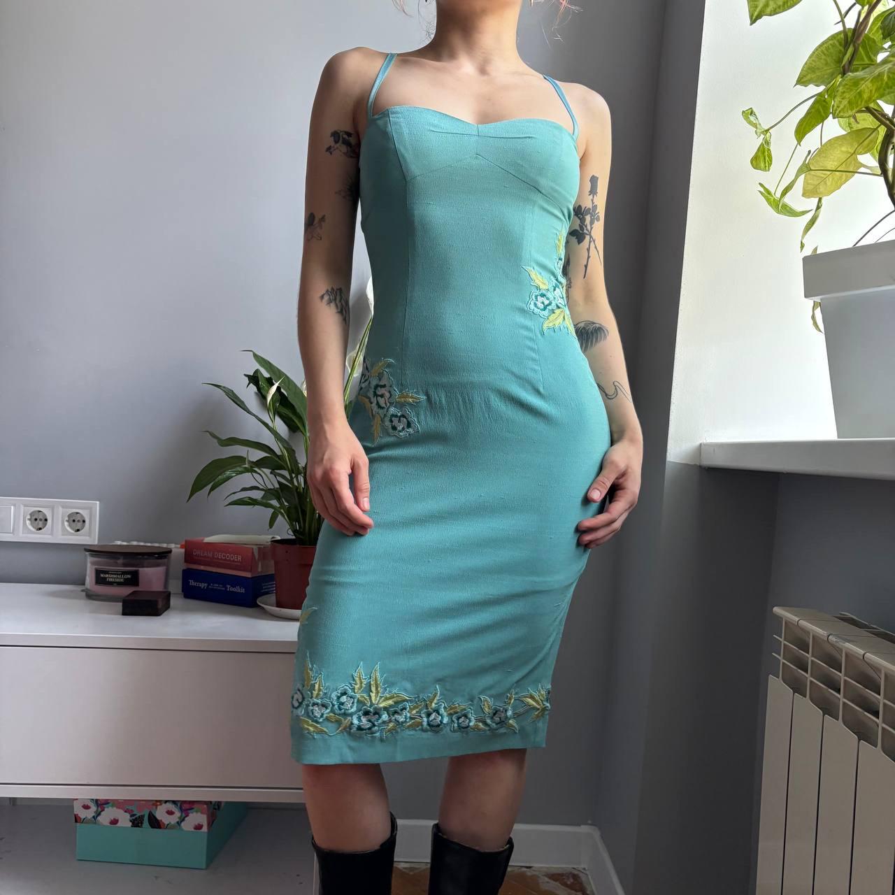 oriental dress bodycon Floral Silk Bodycon Retro Cheongsam Chinese Dress Day Dress Knee Length / Beige / L