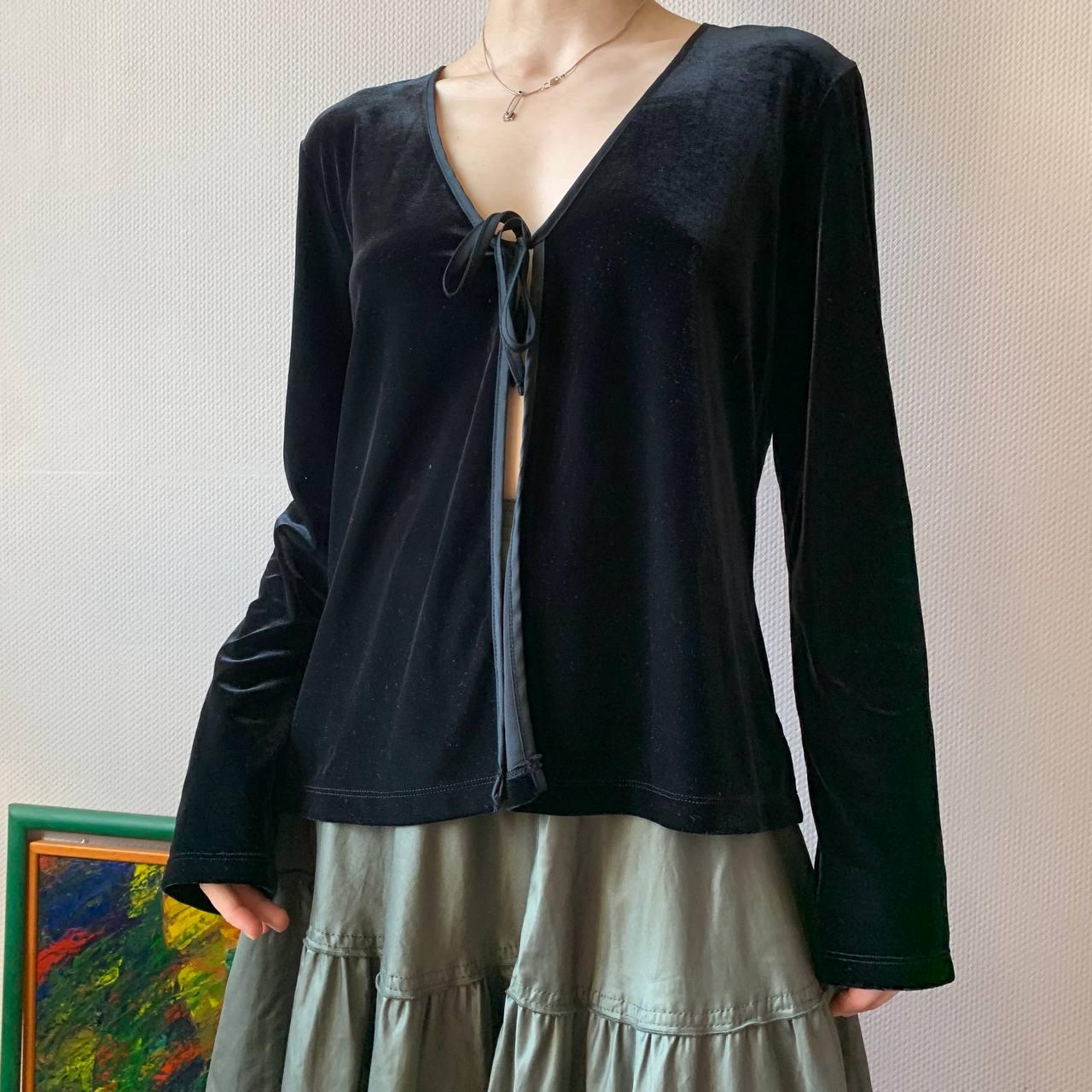Vintage Laura Ashley Velvet Cardigan: 90s Cottagecore Tie-front