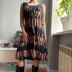 shibori tie back tiered cotton midi dress Madewell Tie-Back Flutter-Sleeve Tiered Midi Dress Cotton Shibori Print Size 2