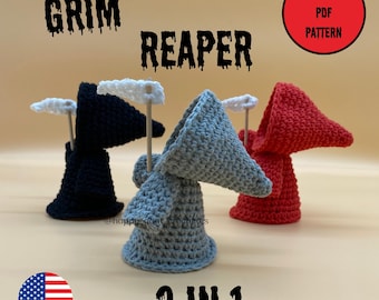 Grim Reaper Crochet Pattern: Spooky Halloween Amigurumi (PDF Pattern)