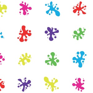 Vibrant Paint Splatter SVG, Paint PNG Bundle, Colorful Paint Splats, Paint Clipart, Ink Splatter, Paint Streak Blob, Cut File for Cricut