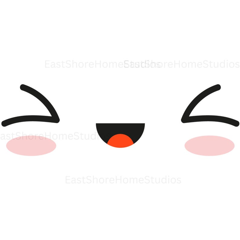 Kawaii Faces SVG PNG Bundle | Cute Face Clipart | Chibi Expression Cut ...