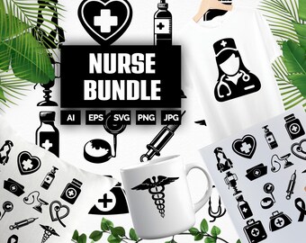 81 Nurse SVG Designs Bundle | Medical Clipart for Cricut, Silhouette & POD | Nurse Svg Png Eps Digital Download