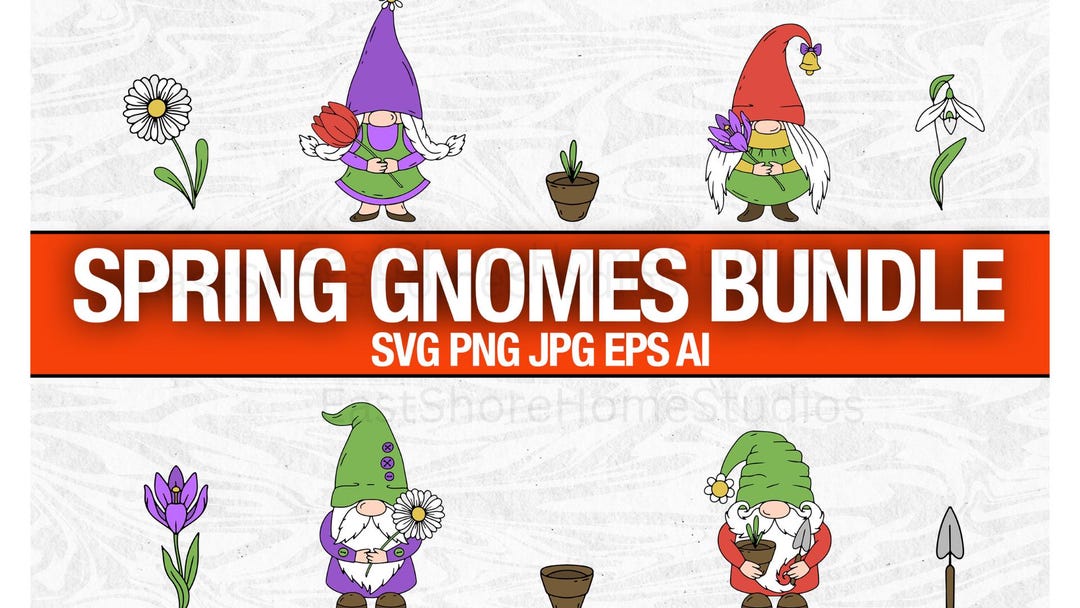 Gnome SVG Bundle | Cute Garden Gnome Clipart for Cricut and Silhouette ...