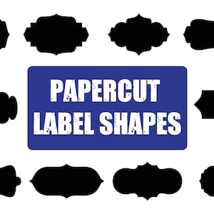 Vintage Label Svg Bundle - 50+ Papercut Frames & Tags - Scrapbooking Clipart, Gift Tags Template - Cricut Files (png, Dxf, Eps)