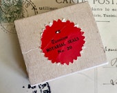 1pkg VINTAGE DENNISON SEALS Red Legal Gummed Seals Original Box Notary Labels Stickers 45 Pieces No. 20