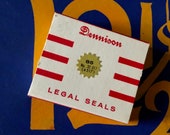 1pkg VINTAGE DENNISON SEALS Legal Gummed Tiny Gold Legal Seals Original Box Notary Labels Stickers Full Box 32-317