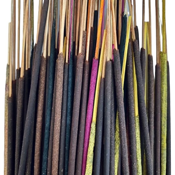 40+ MYSTERY INCENSE MIX Quality Sticks Meditation Aid Cleansing Smoke Intoxicating Scents Hand Rolled Lovely Home Fragrance Lucky Dip