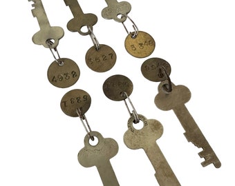 1pc BANK SAFE KEY Vintage Vault Safety Deposit Box Bank