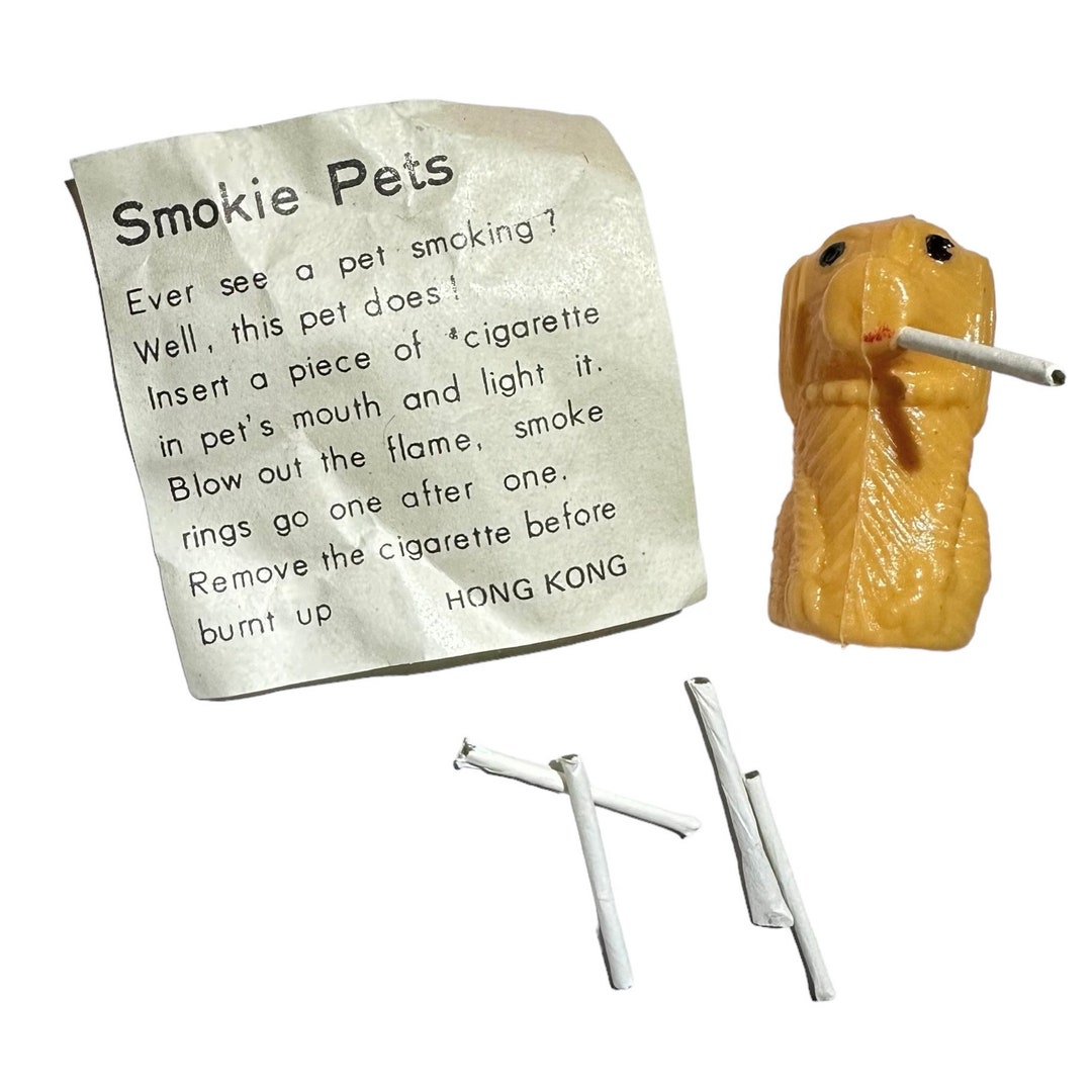 1 Vintage Smoking Dog Toy 1.5