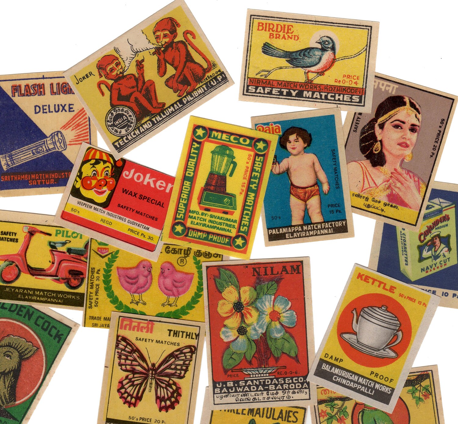 25pcs INDIAN MATCHBOX STICKERS Vintage Retro Images Set D Etsy
