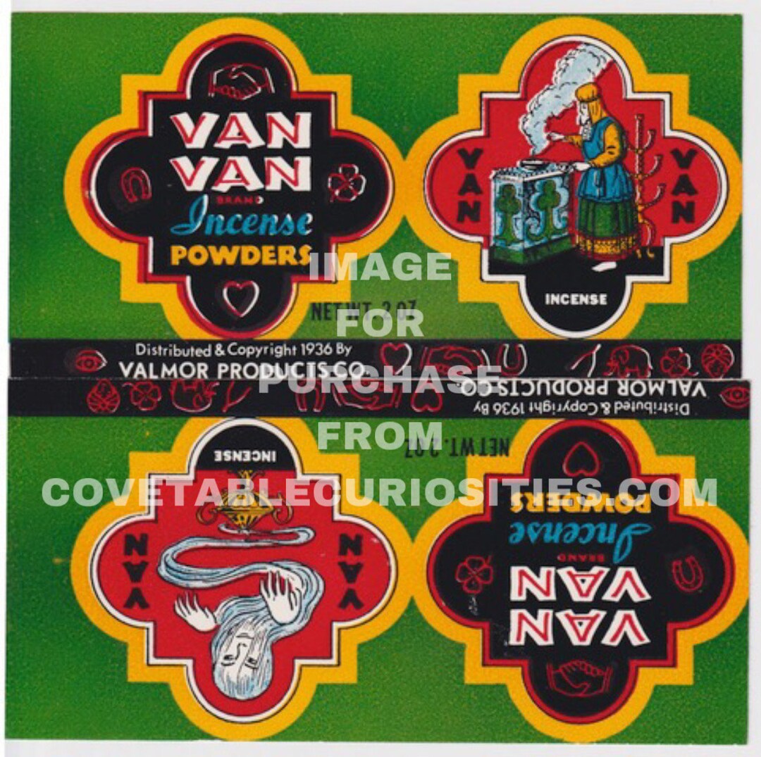 ᴰᴵᴳᴵᵀᴬᴸ VINTAGE INCENSE LABELS 43/4 X 43/4 High Etsy