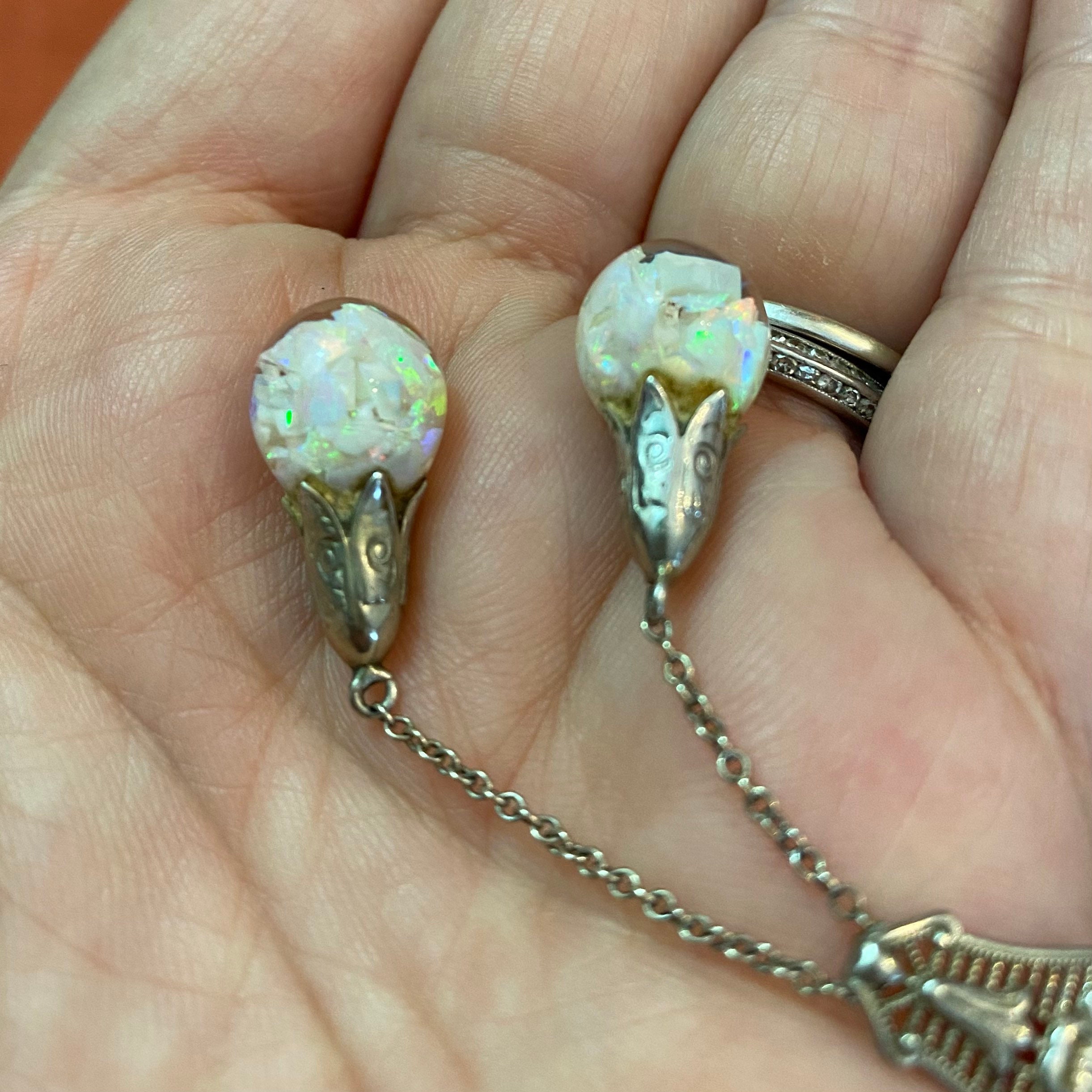 Rare Horace Welch 14k Gold Lariat Double Floating Opal Necklace - Etsy