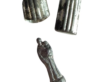 WWI Pocket Saint Anthony 1-1/8" Antique Trench Art Devotional War Relic