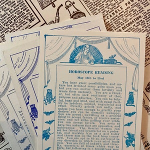 1 Stück HOROSCOPE FORTUNE CARD One Piece Vintage Geburtstagskarte Ausstellung Versorgung Postkarte Celestial Wählen Sie Ihren Datumsbereich