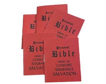 ⱽᴵᴺᵀᴬᴳᴱ POCKET BIBLE MINIATURES Vintage Personal Bible Verses of Comfort Assurance Salvation Evangelist Mini Books Lot