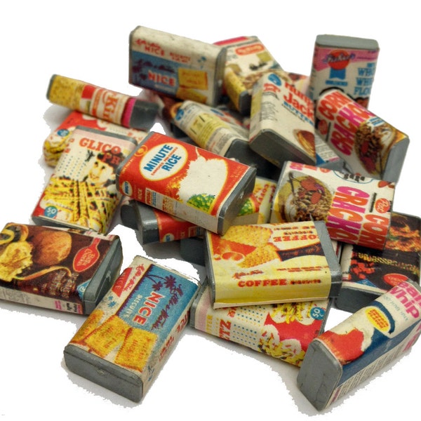 2 Minature 1970s Foods 3/4" Vintage Doll Sized Plastic Groceries