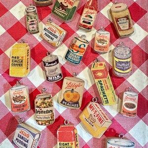 1 Vintage Wooden Grocery Charm Tiny Food Doll House Pantry Your Pick image 5