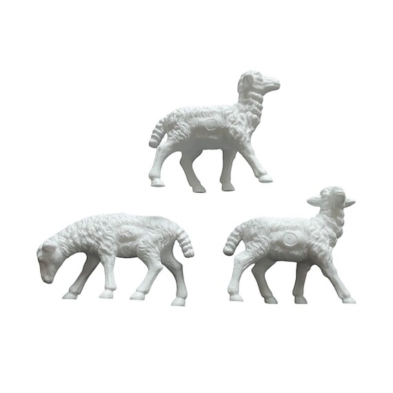 Small plastic sheep toys hotsell