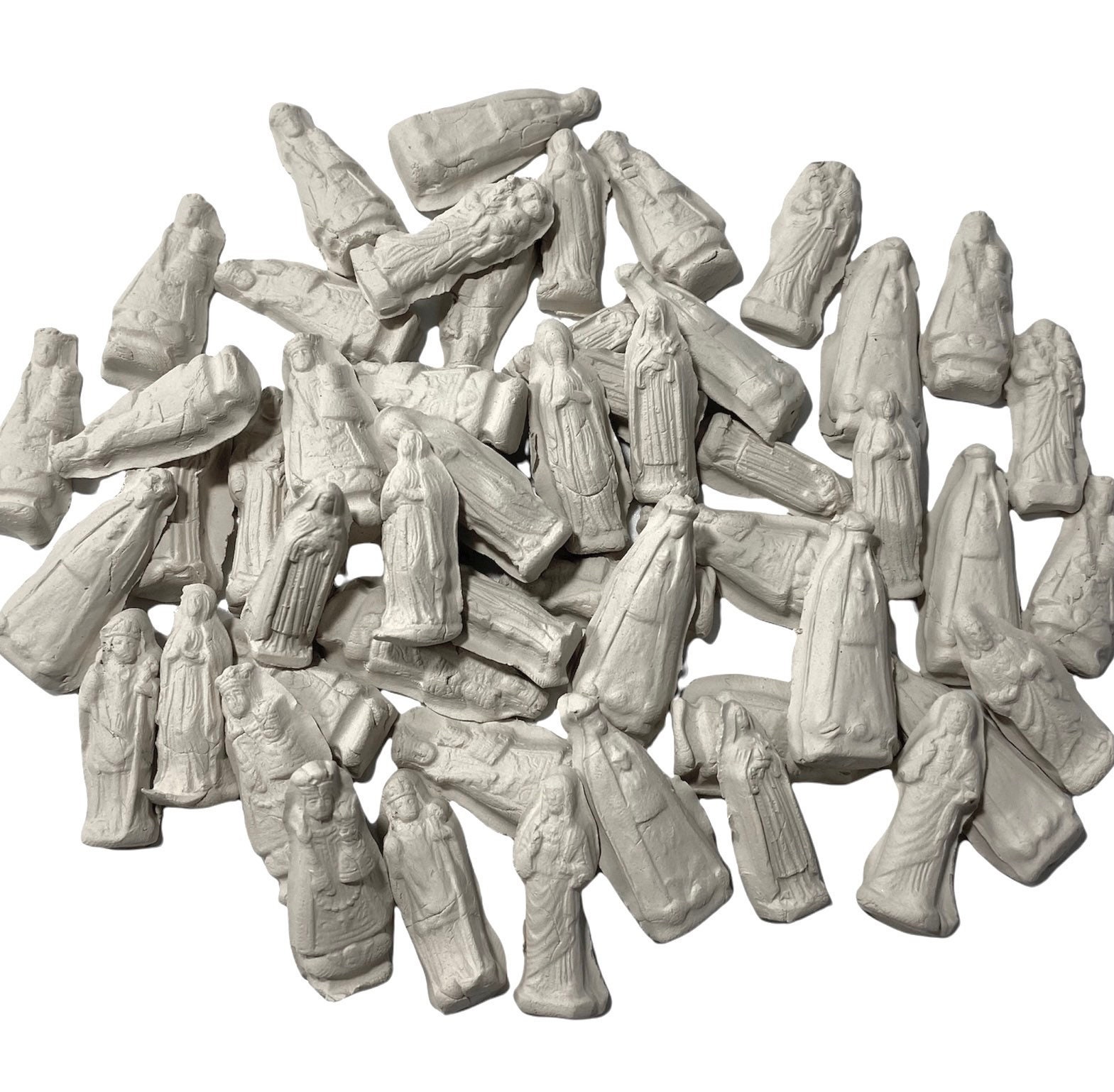 5pcs TINY CLAY SAINTS Miniature Pocket Shrines Freeform Saint ...