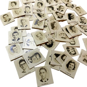 10 Stück KLEINE SCHULFOTOS 1950er Jahre Lexington Kentucky Miniatur Porträts Echt gealtert Film Kleine Ephemera Bilder Mystery Lot