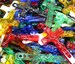 ⱽᴵᴺᵀᴬᴳᴱ 5pcs PLASTIC CRUCIFIX MIX Assorted Religious Crosses Limited Colors 