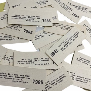 10 pièces HOROSCOPE CARTES DE FORTUNE vintage numéros de languette expirés prophétie du zodiaque vieux billets authentiques éphémères dernière chance