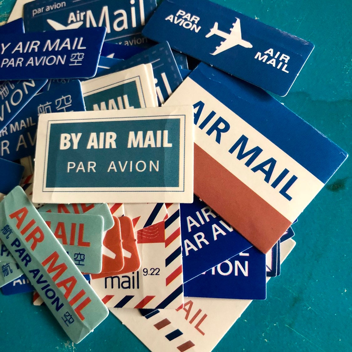 20pcs AIR MAIL LABELS International &amp; Domestic Vintage Style | Etsy