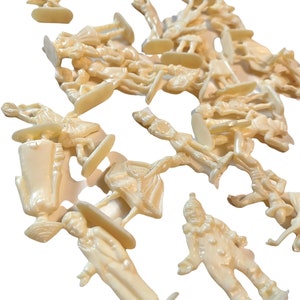 6pcs TINY PLASTIC PEOPLE Vintage Little Dolls Tiny Figurines Miniatures Extremely Limited Stock New Color Ivory