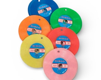 1 Plastic Record Charm 1-1/2" Vintage Disco Gum Ball Machine Prizes Your Choice Sold Per Piece