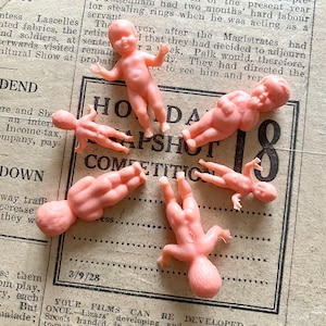 1pc TINIEST PLASTIC BABY Capsule Vintage Doll Embellishments Tiny Babies  Miniature Plastic Babies Tiny Plastic Babies Shower Party Favors