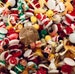 ⱽᴵᴺᵀᴬᴳᴱ TINY CHRISTMAS FIGURES 1970s Vintage Deer Pixies Angel Snowman Santa Snow Globe Diorama Ornament Crafts Miniatures Plastic 5/8' Bulk 