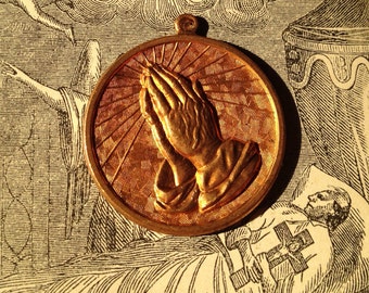 1pc SERENITY PRAYER MEDALLION Vintage Religious Medal