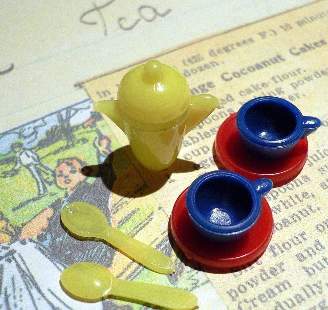 ⱽᴵᴺᵀᴬᴳᴱ TINY TEA SET 8 Pieces in Capsule Ultimate Vintage Gum Etsy