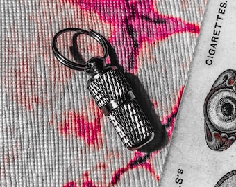 1 Silver Capsule Charm 7/8" Tiny Tube Locket Stainless Cylinder Pendant Intention Bottle Wish Charm