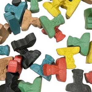5pcs VINTAGE TINY BUSTS 5/8" Game Pieces Small Heads Little Pawns Mystery Lot