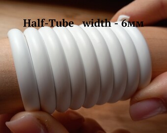 Plastic Vine - Synthetic Rattan Half-Tube, Plastic Rattan, Synthetic Vine, Plastic Vine for Weaving, Vine White Color, Vine for Pots