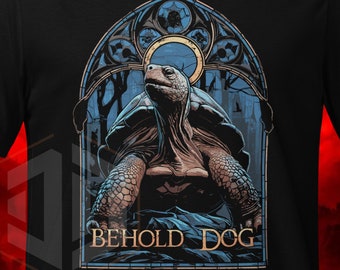Camiseta Behold Dog: Estilo Vitral, Presente Gamer