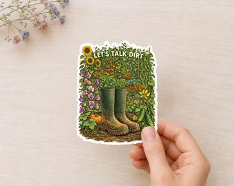 Let's Talk-vuilsticker voor tuinders en plantenliefhebbers