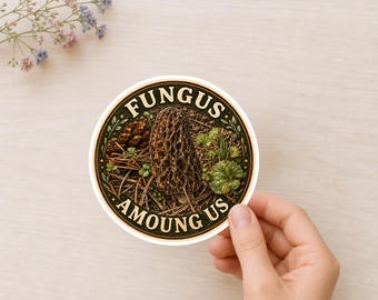 Morel Mushroom Sticker for Foragers and Cottagecore Nature Fans