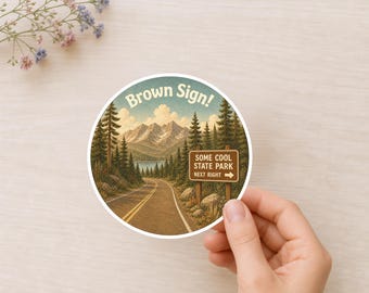 Sticker bruin bord, sticker fan National Park Road Trip