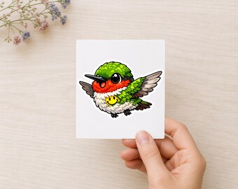 Sweet Hummingbird Sticker for Bird Lovers and Gardeners