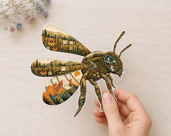 Sticker Wildflower Honey Bee voor imkers en liefhebbers van bestuivers