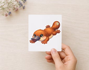 Swimming Platypus Sticker – Kawaii Australian Wildlife Decal for Animal Lovers