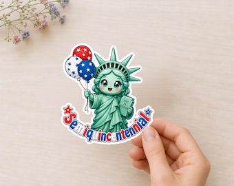 Statue of Liberty Semiquincentennial Sticker, America's Birthday Decal