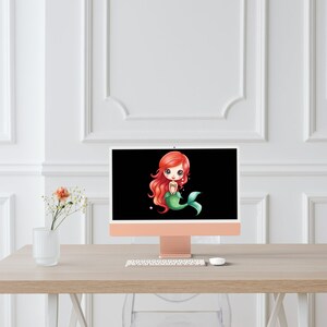 Cute Mermaids PNG- Clipart for Commercial Use, Transparent Background ...