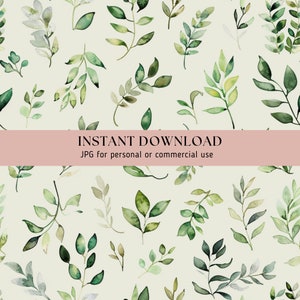 Aquarel groen digitaal papier 12 pack scrapbooking, kaarten maken, dagboek JPG Instant Download